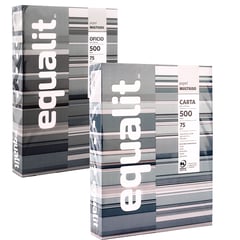 EQUALIT - Pack 2 Resma Mixta 500 Hojas (Carta - Oficio)