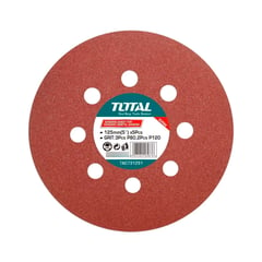 TOTAL TOOLS - 5 Disco Lija Para Pulir 125mm Velcro Grano Variado Total