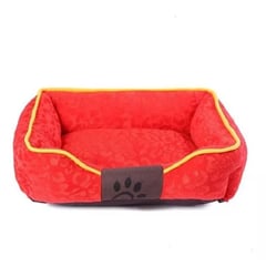 GENERICO - Cama Mascota Ultrasuave 66x56 L Colchon 262125 Rojo