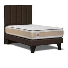 INNOVAMUEBLES - CAMA + RESPALDO DREAMS 1,5 PL CHOCOLATE