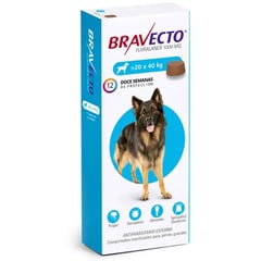 BRAVECTO - Perro 20 a 40 Kg Antiparasitario 3 meses