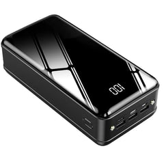 GENERICO - Cargador Portátil Power Bank 50000 mAh 3USB Tipo C Lightning linterna