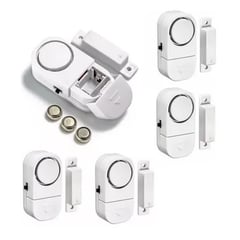 IRM - Pack 5 Alarmas Sensor Magnético Para Puertas Y Ventanas 90db