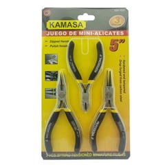 KAMASA - Set Kit Juego De Mini Alicates 5 Pulgadas 3 Piezas