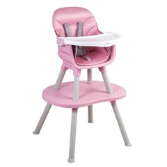 BEBESIT - Silla de Comer Baby Desk 4 en1 Rosa