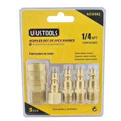 UYUSTOOL - Kit Jgo Accesorio Acoples Rapido P Compresor 5pcs Uyustools