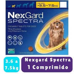 BOEHRINGER INGELHEIM - Nexgard SPECTRA® - Perros 3.6 a 7.5Kg (1 comprimido)