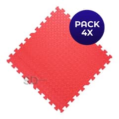 SDFIT - Tatami 1.2 cm grosor x 62 x 62 cm Rojo Pack 4x