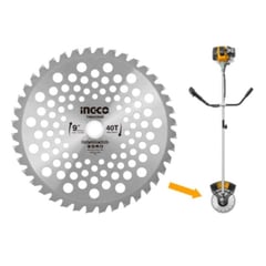 INGCO - Disco Desbrozadora Desmalesadora Orilladora 230mm 40 Dientes