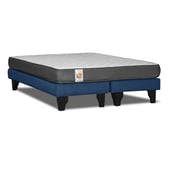 INNOVAMUEBLES - CAMA EUROPEA BD SILVER KING AZUL