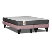 INNOVAMUEBLES - CAMA EUROPEA BD SILVER KING ROSA