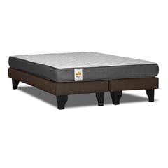 INNOVAMUEBLES - CAMA EUROPEA BD SILVER KING CHOCOLATE