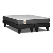 INNOVAMUEBLES - CAMA EUROPEA BD SILVER KING NEGRO