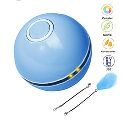 DEFENSOR FOREVER - Pelota Interactivo para Gato Eléctrico USB Azul