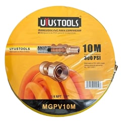 UYUSTOOL - Manguera Para Compresor De Aire 1/4 10 Mts 300psi Uyustools