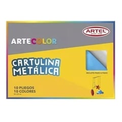 ARTEL - Estuché de Cartulina Metálica x 10 pliegos