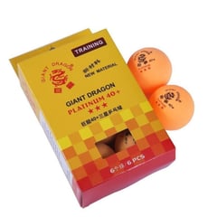 GIANT DRAGON - Pack 6 pelotas de Ping Pong 3 Star Naranjas