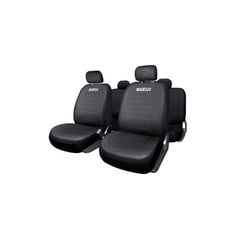 SPARCO - Fundas Cubreasiento Ecocuero Negro Universales - 404