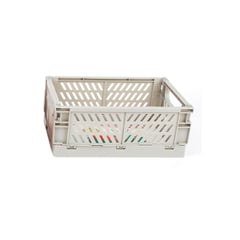 HOMEWELL - Caja organizadora plegable gris 25.3x16.5x10cm