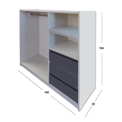DECORACION CREATIVA - Mini Closet Minimal Grafito X 3 Montessori…