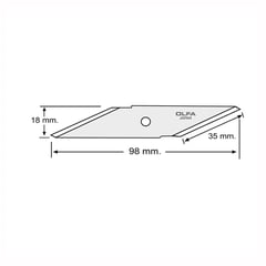 OLFA - REPUESTO CUCHILLO CRAFT CK-1 2 UNIDADES