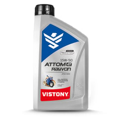 VISTONY - Aceite 15w50 100% Sintetico Moto 4 Tiempo 1 Litro