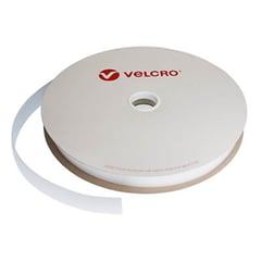 GENERICO - Velcro 25 mm Blanco Gancho Rollo de 25 Metros