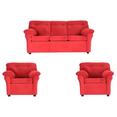 MUEBLES AMERICA - Living América 311 Tela Felpa Rojo