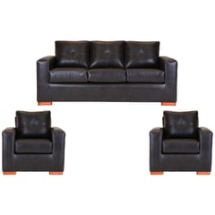 MUEBLES AMERICA - Living Franco 311 Cuero PU Chocolate