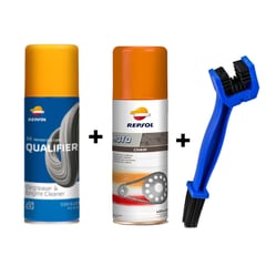 GENERICO - Kit Limpiador Grasa Para Cadena De Moto Repsol