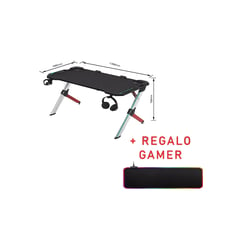 GENERICO - Escritorio Gamer RGB Forma Y 120 Cm Largo + Regalo Mouse Pad Gamer