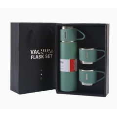 GENERICO - Set termos para agua caliente y fria + 3 tazas verde