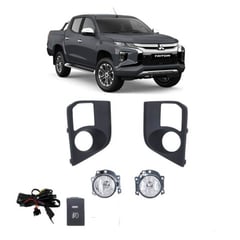 MATSUMOTO - Kit de neblineros Mitsubishi New L200 Bisel Negro