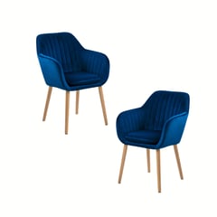 KLIK - Pack de 2 Butacas Sitiales Poltronas Diamante Terciopelo - Azul