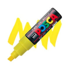 UNI POSCA - Posca PC-8K - Marcador Ancho Punta Biselada Japonés AMARILLO