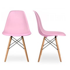 WHITE MARKET - Set De 2 Sillas Eames Kids Rosado