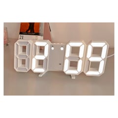 OEM - RELOJ DESPERTADOR DE MESA 3D BLANCO