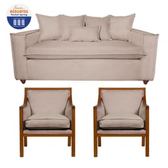 SITIAL HOME - Living Domenico 311 Sofá y Sillones tipo Sitial Color Beige