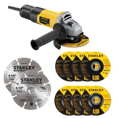 STANLEY - Esmeril Angular + 10 discos SG7115V10-B2C