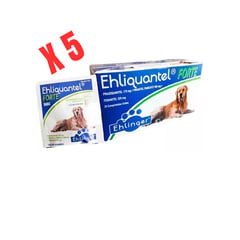 EHLINGER - 5 Ehliquantel Forte Antiparasitario 35 Kilos Perro Doggyland