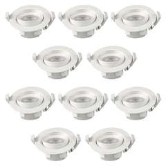 HB LEDS - Pack 10 Foco Basculante LED Embutido Spot 6,5W 4000K Redondo