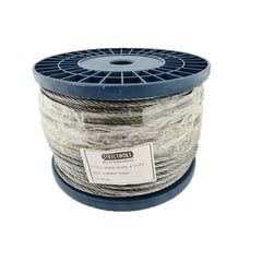 GENERICO - Piola Cable De Acero 4.0 Mm Rollo 100 Metros Galvanizado