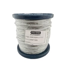 GENERICO - Piola Cable De Acero 2.5 Mm Rollo 100 Metros Galvanizado