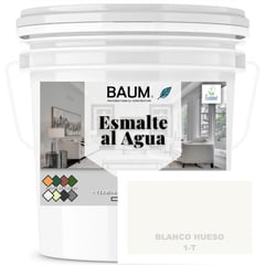 BAUM - TINETA PINTURA ESMALTE AL AGUA - BLANCO HUESO 1-T