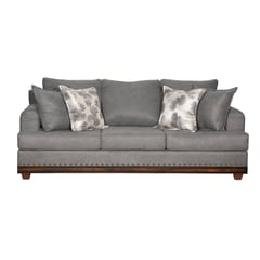 MASEL - Sofa 3c estambul tachas tela gris 220 x 90 x 95