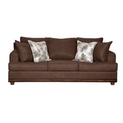 MASEL - Sofa 3c estambul tachas tela chocolat220 x 90 x 95