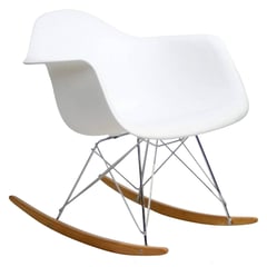 DE PIES A CABEZA - Silla mecedora eames rocking blanco