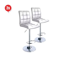 LUMAX - Pack 2 Piso Bar Sillon Taburete Odo Blanco Muebles MeTinca