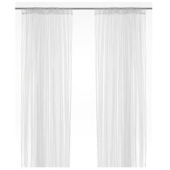 MASEL - Set cortina velo pasa tubo 1.40x2.25 blanco