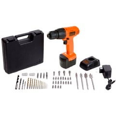 BLACK+DECKER - Taladro atornillador 12V + 50 Accesorios